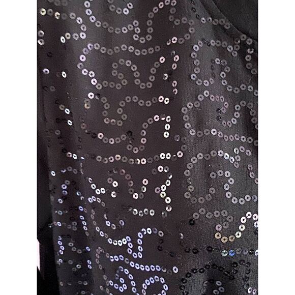 QUACKER FACTORY Sequin Swirl Terry Bomber Jacket-1X Black - Picture 8 of 11